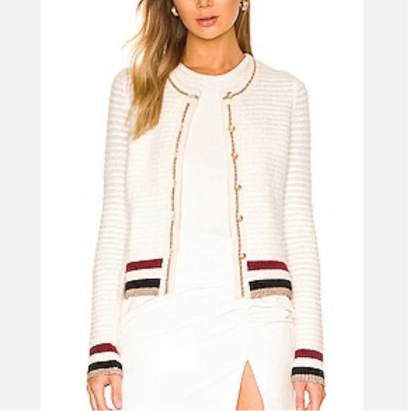 L'Agence Archer Ivory Cardigan NWOT - Picture 2 of 9